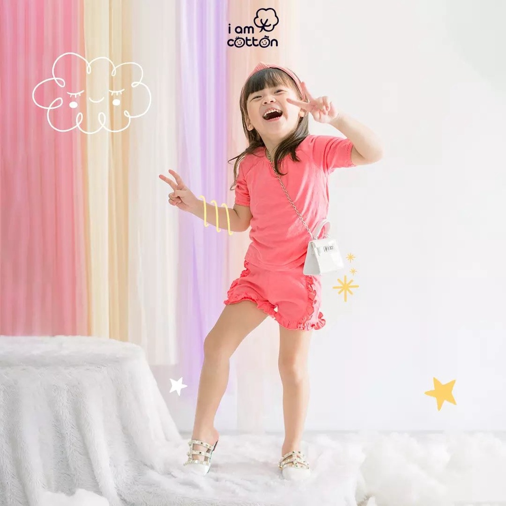 I Am Cotton Setelan Slub Girl 6M-24M