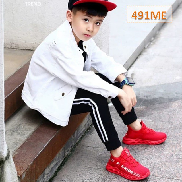 Sepatu 26-35 running Sports for kids boys and girls AS153 Sepatu Anak Sekolah Sneakers Air Motion Fashion Korea Cewek Cowok (491)