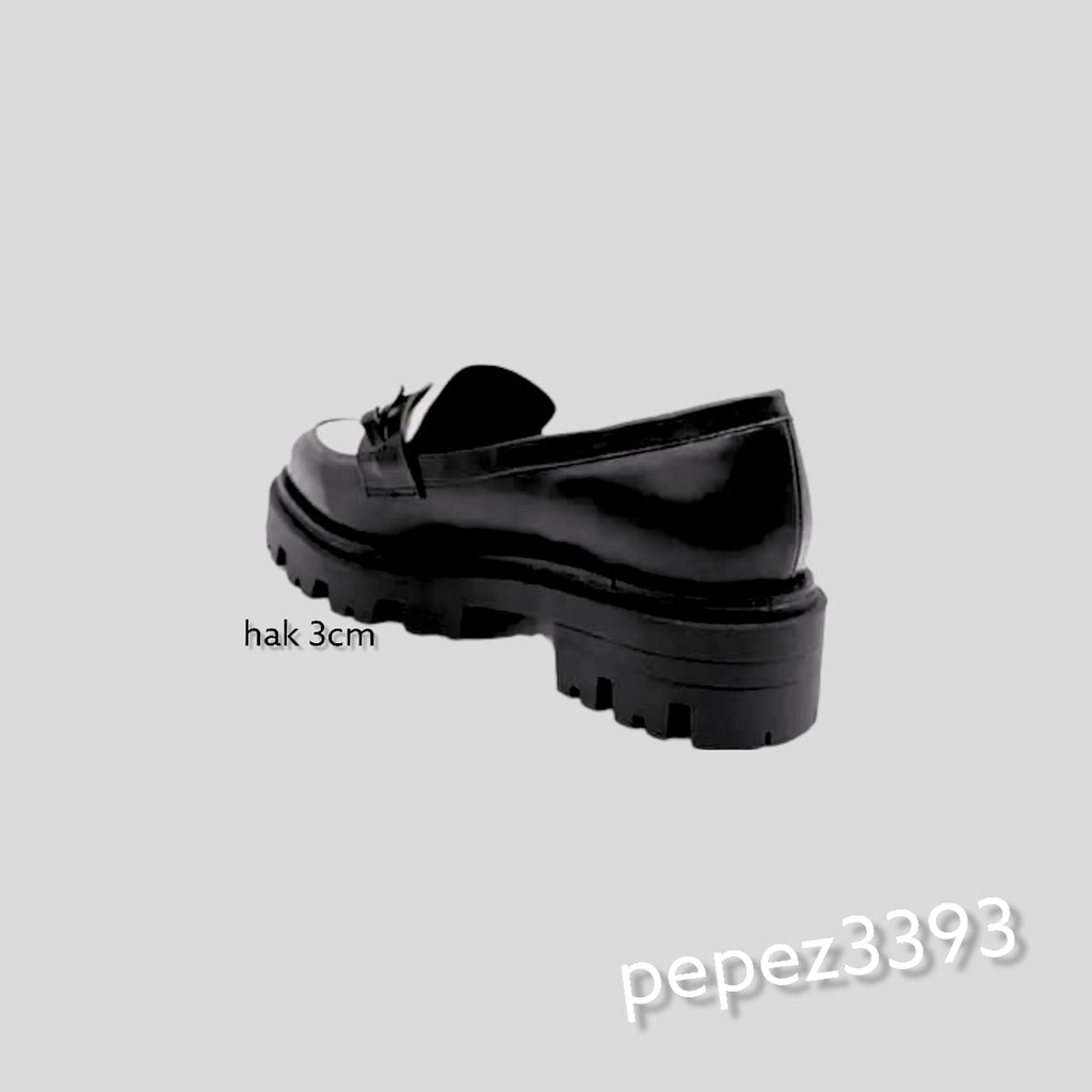 pepez3393- SEPATU WANITA LOAFERS DOCMART '' JULLY'' RANTE SILVER PREMIUM 5655