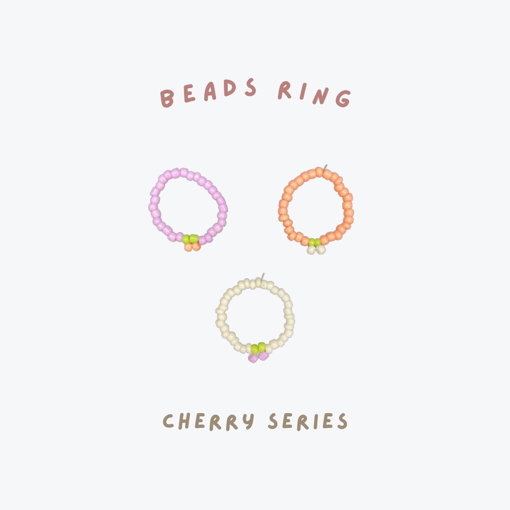 cherry series | cincin manik manik | beads ring | cincin | cincin korea | cincin murah | custom