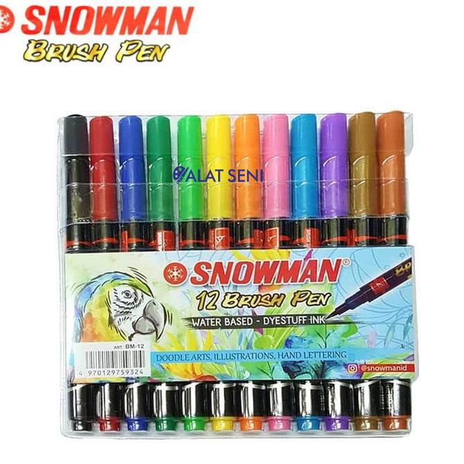 

[[COD]] Snowman Brush Pen 12 Colors Set MURAH Kode 182