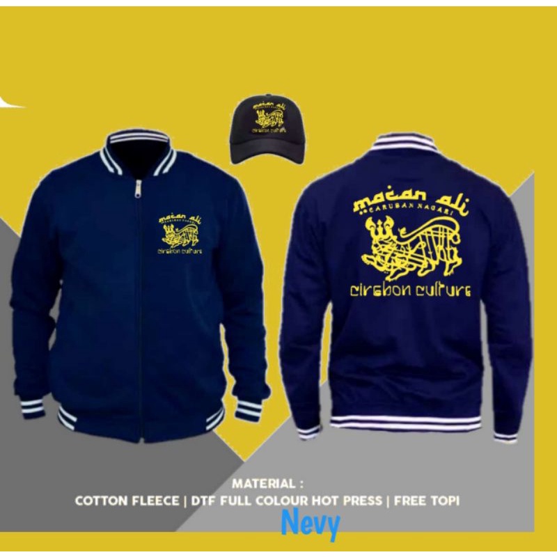 jaket versity macan Ali fles bonus topi