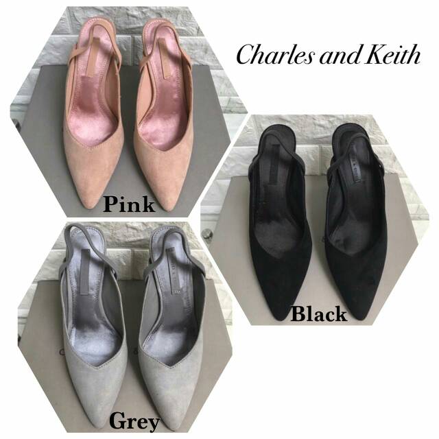 Charles and Keith suede sandals - ck impor