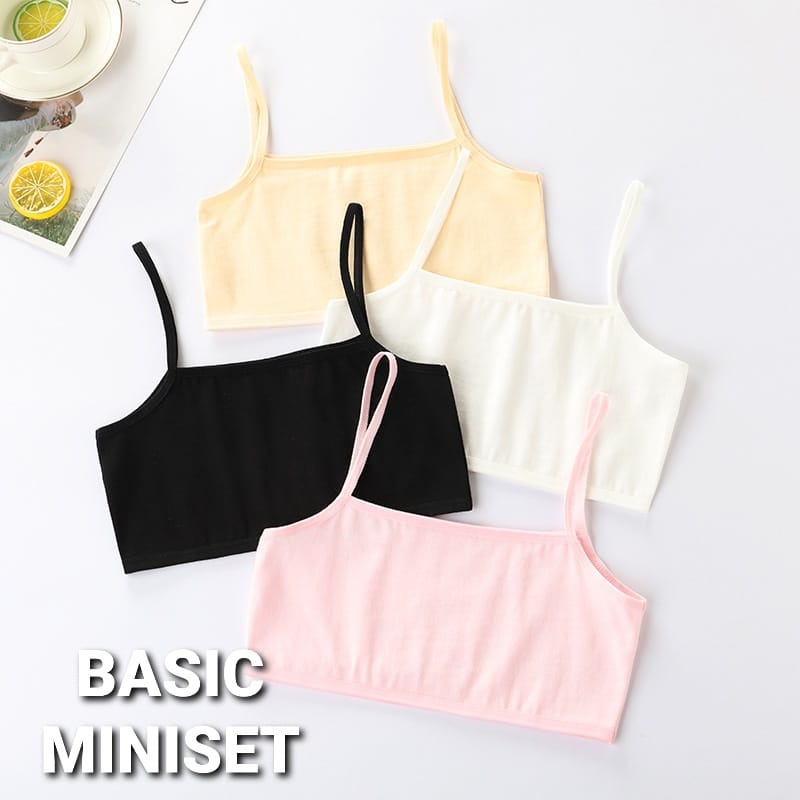 BASIC MINISET PAKAIAN DALAM ANAK SD SMP REMAJA / KAOS DALAM TANK TOP IMPOR KATUN NOT SOREX