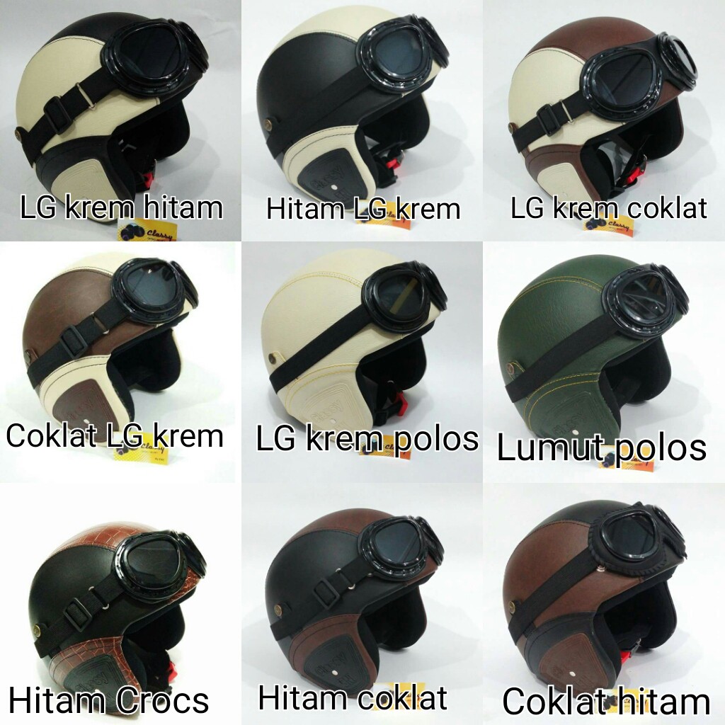 HELM BOGO DEWASA SNI, KACAMATA GOOGLE RETRO