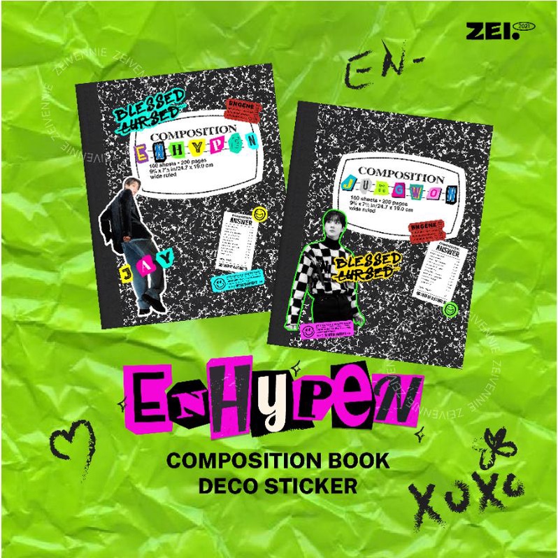 

Enhypen sticker for composition book A5 Vinyl sticker