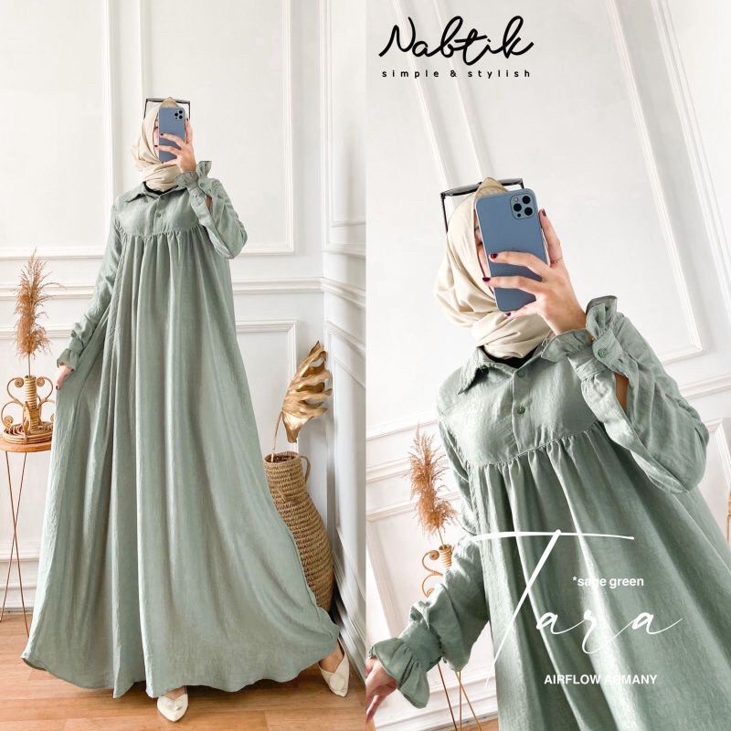 PGMT - TERMURAH TARA DRESS GAMIS CRINKLE AIRFLOW