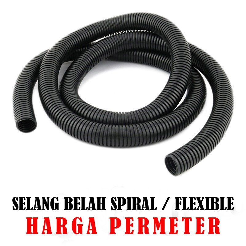 MURAH Selang Spiral Flexible Belah Untuk Kabel Mobil Motor Meteran