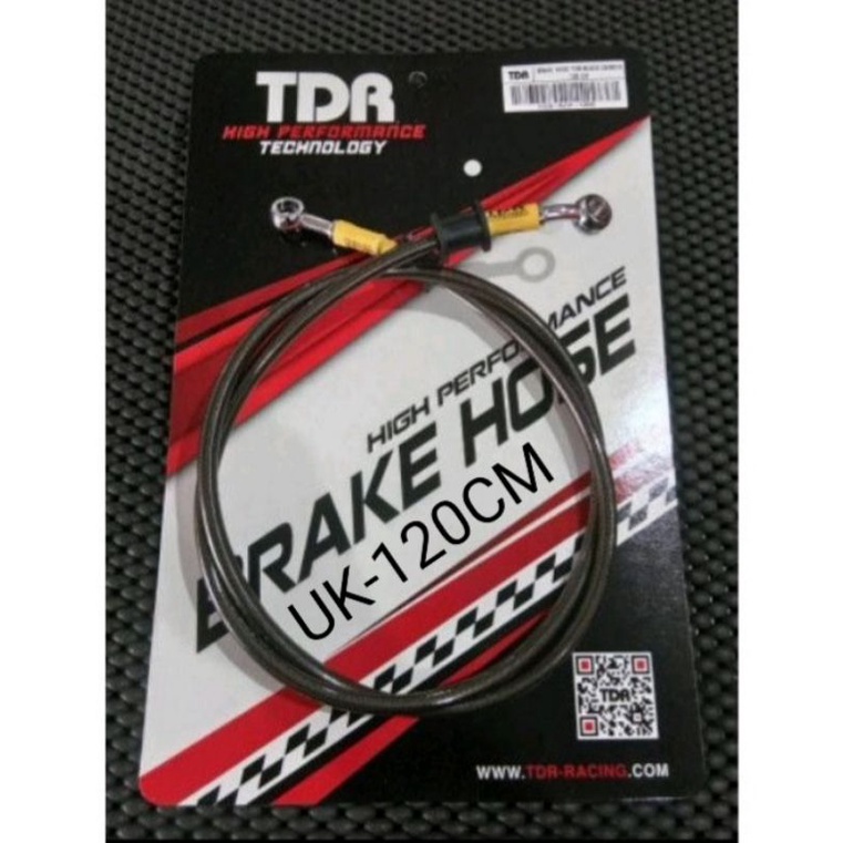 Kabel Rem Depan Super moto Crf150 pnp UK 120cm TDR Original Carbon Hitam/Carbon Selver