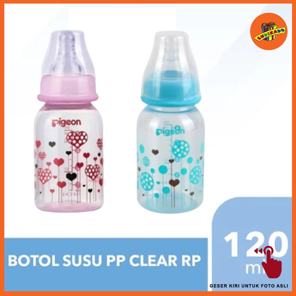 PIGEON FLEXIBLE PP ROUND BASE 120ml - Botol Susu 120ml