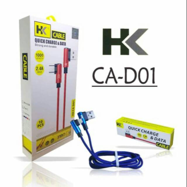 Kabel Data HK CA-D01 Micro 2.4A Original fast charging