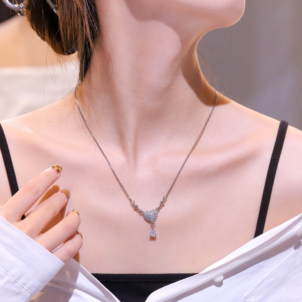 ✨D.G.C✨ ✅Kalung Korea Anti Karat Hati Liontin Kalung Wanita Titanium Perhiasan Emas Untuk Wanita Necklace Aksesoris Fashion Kalung D002-658