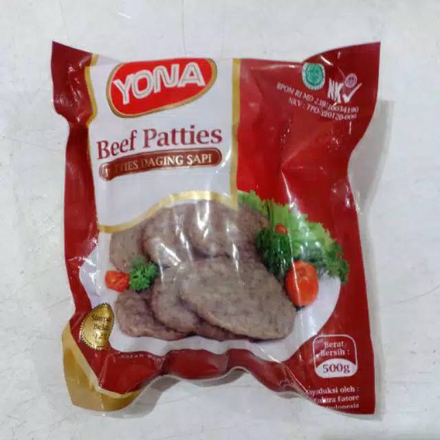 

YONA beef patties 500gram isi 10