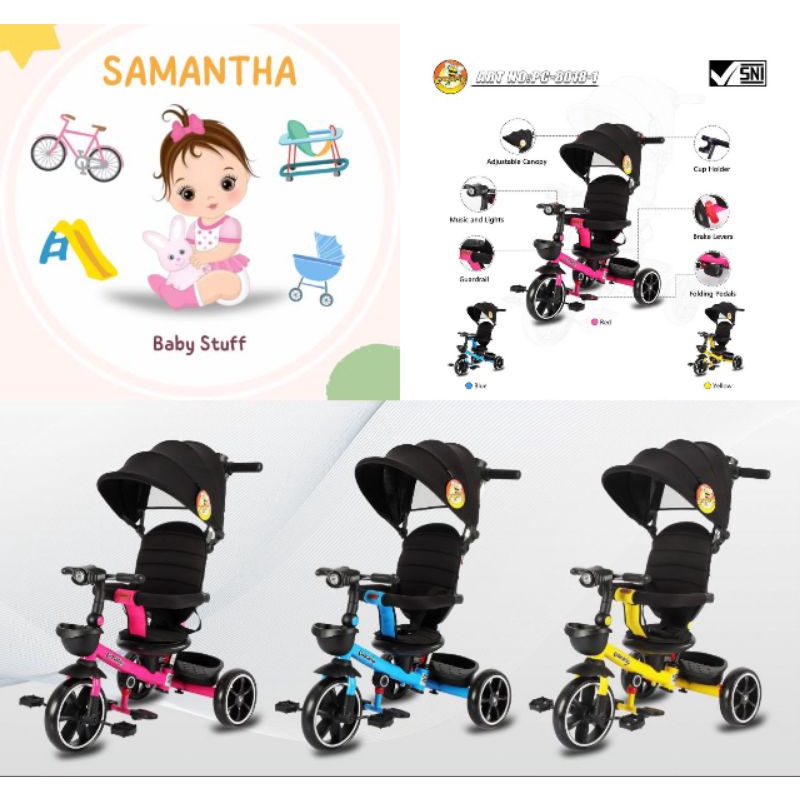 SEPEDA RODA 3 ANAK TRICYCLE PACIFIC 8018-1