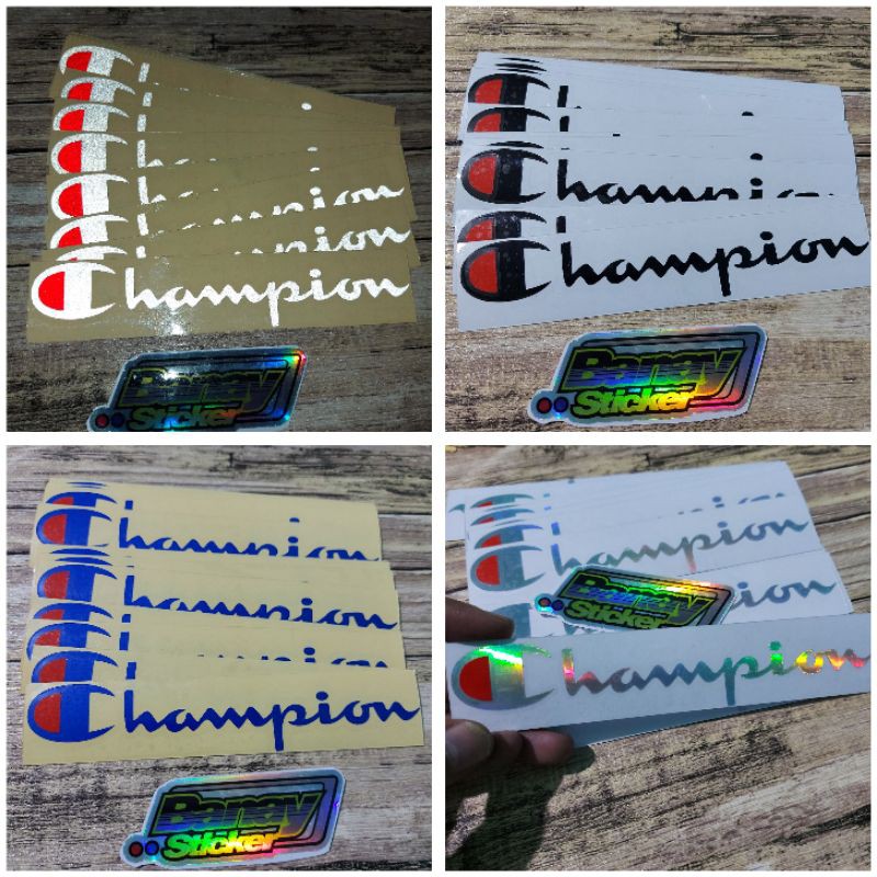 STICKER CHAMPION CUTTING