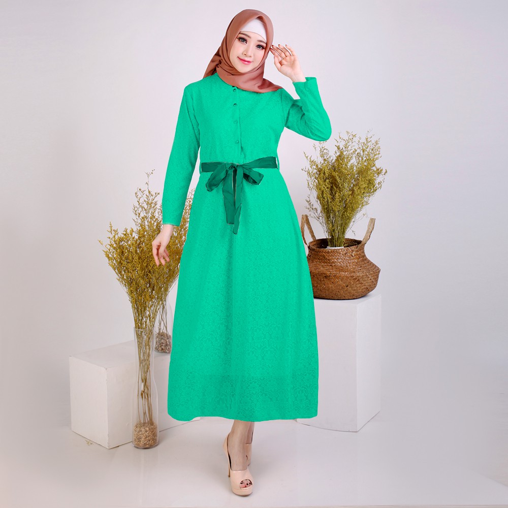 Long dress Gamis maxi Brukat model terbaru - XSHOP Batinah