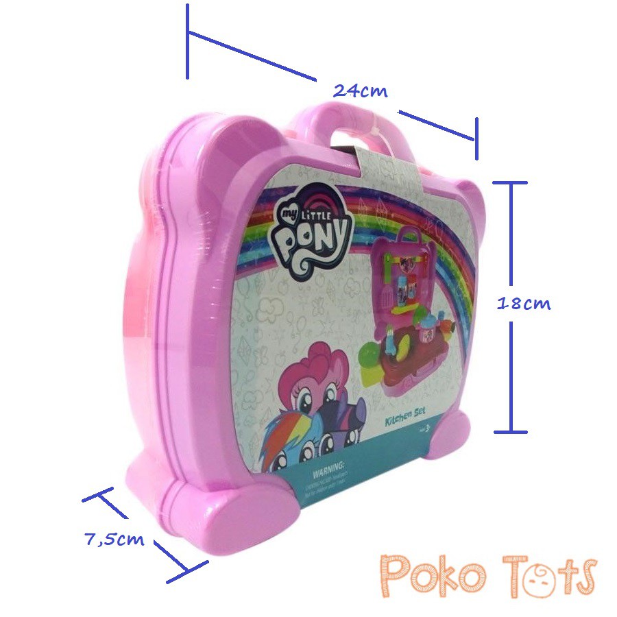 Happy Toon My Little Pony Kitchen Set Case Mainan Masakan Koper Anak Perempuan