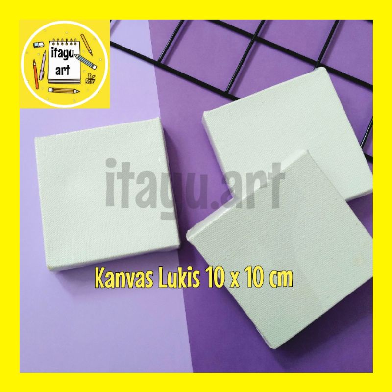 

KANVAS LUKIS Mini 10x10 cm Canvas Board 10 x 10 cm PUTIH