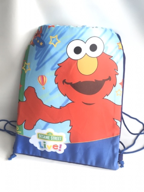 Tas ransel anak sekolah serut / sling bag  tk - sd -smp / sport bag  elmo cookie