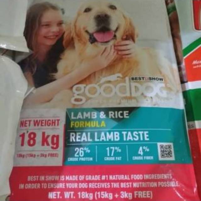 Best in show lamb good dog dog food 18kg khusus grab gosen