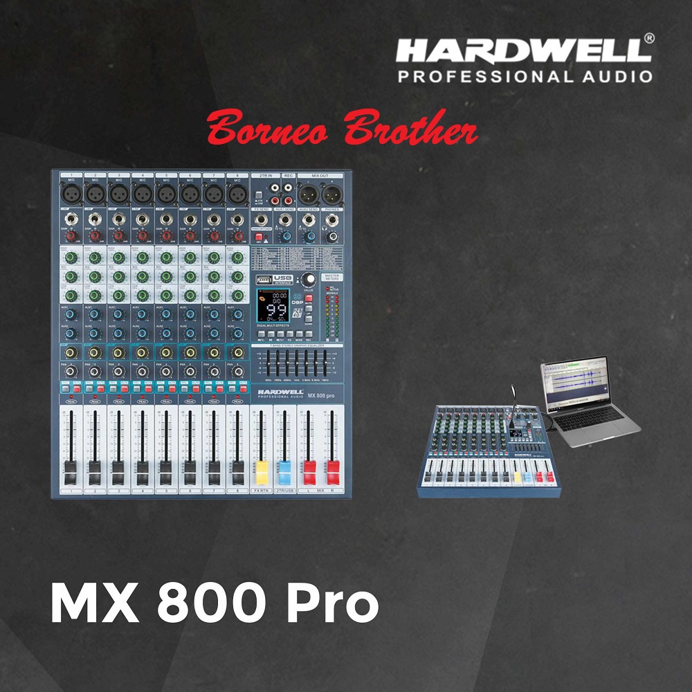 Mixer 8 Channel Hardwell MX 800 PRO MX800PRO MX 800PRO Original