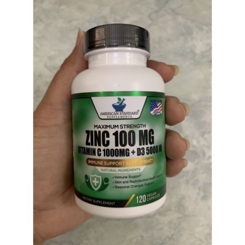 Jual Suplemen Makanan Zinc 1000mg Vitamin C 100mg Seng Dan 5000iu