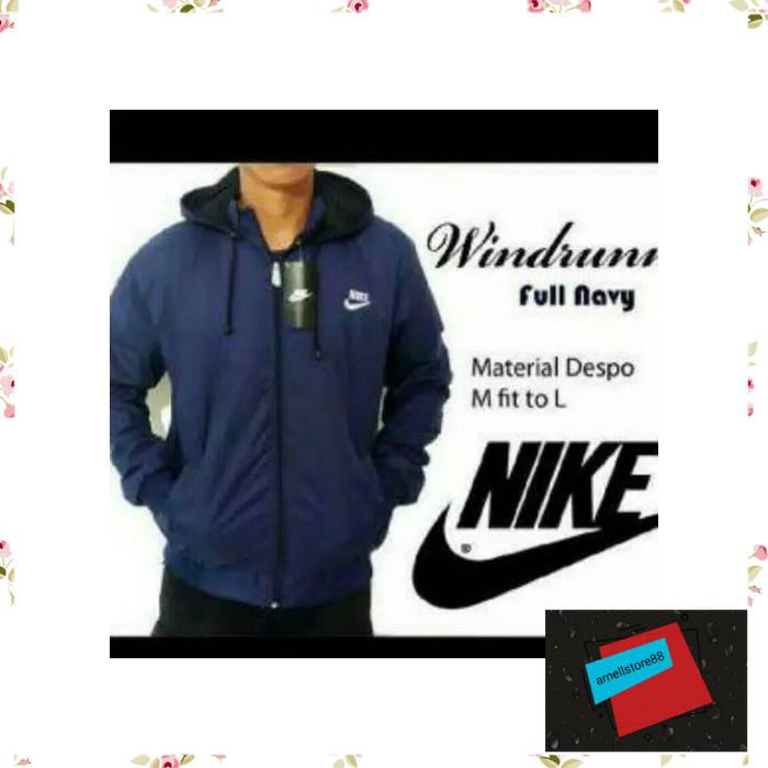 Jaket Pria parasut parka gunung nike parasut nevy PP213