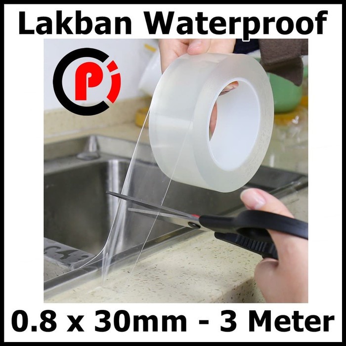 Lakban Waterproof Dapur Kitchen Sink Seal Tape 0.8 x 30mm 3 Meter