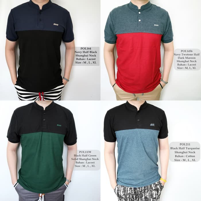 Laris Polo Shirt Kombinasi Pink / Baju Polo Cowok / Baju Sanghai Pria Distro