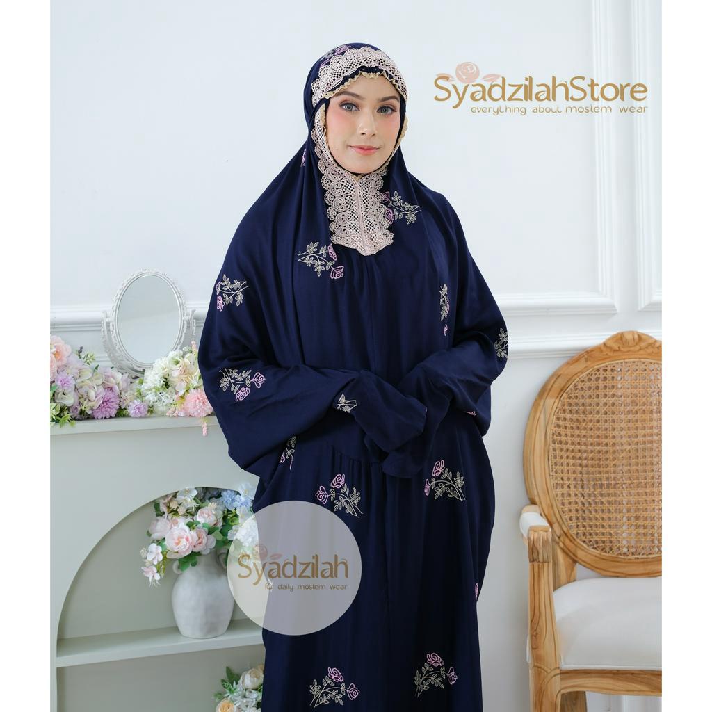SYADZILAH - Mukena Terusan Dewasa Bordir Kirana Katun Rayon