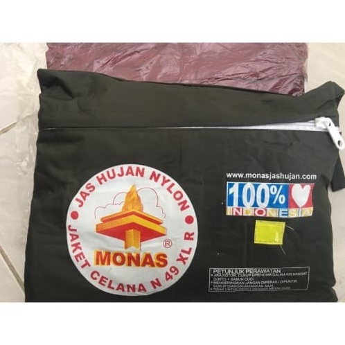 Jas Hujan Jaket Celana N 49 XL R Monas Murah