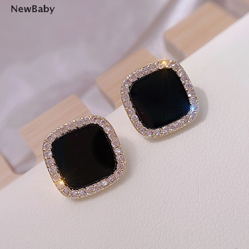 Anting Tusuk Kristal Cubic Zirconia Berlian Imitasi Untuk Wanita