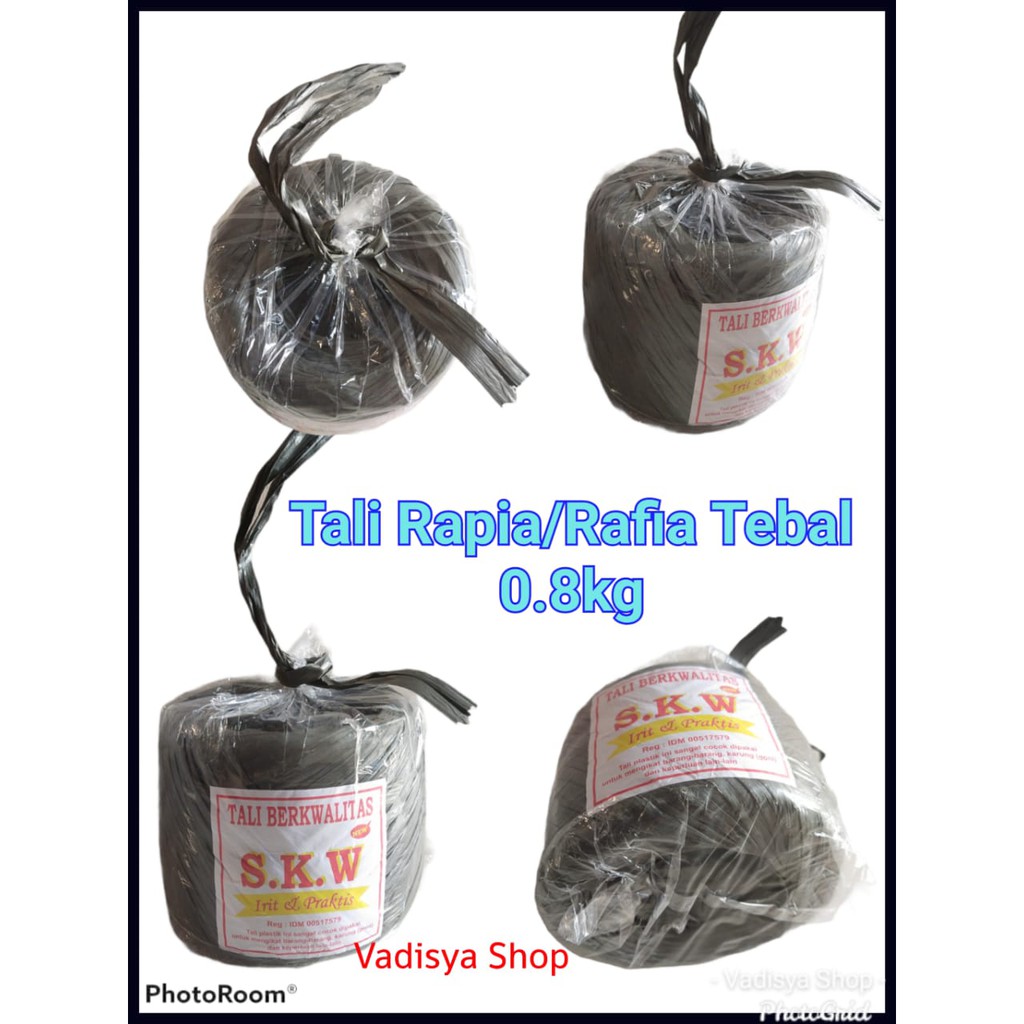 

Tali Rafia, Tali Rapia, Tali Plastik Kuat & Tebal Roll Besar Hitam
