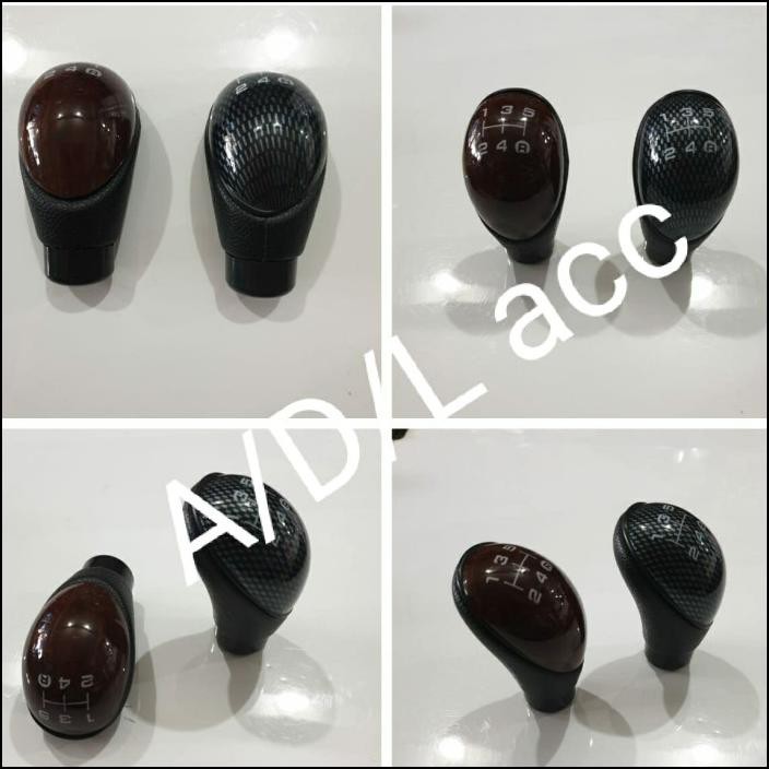 Gear Knop Knop Gigi Mobil Perseneling Mobil Hitam Carbon Combinas Kayu