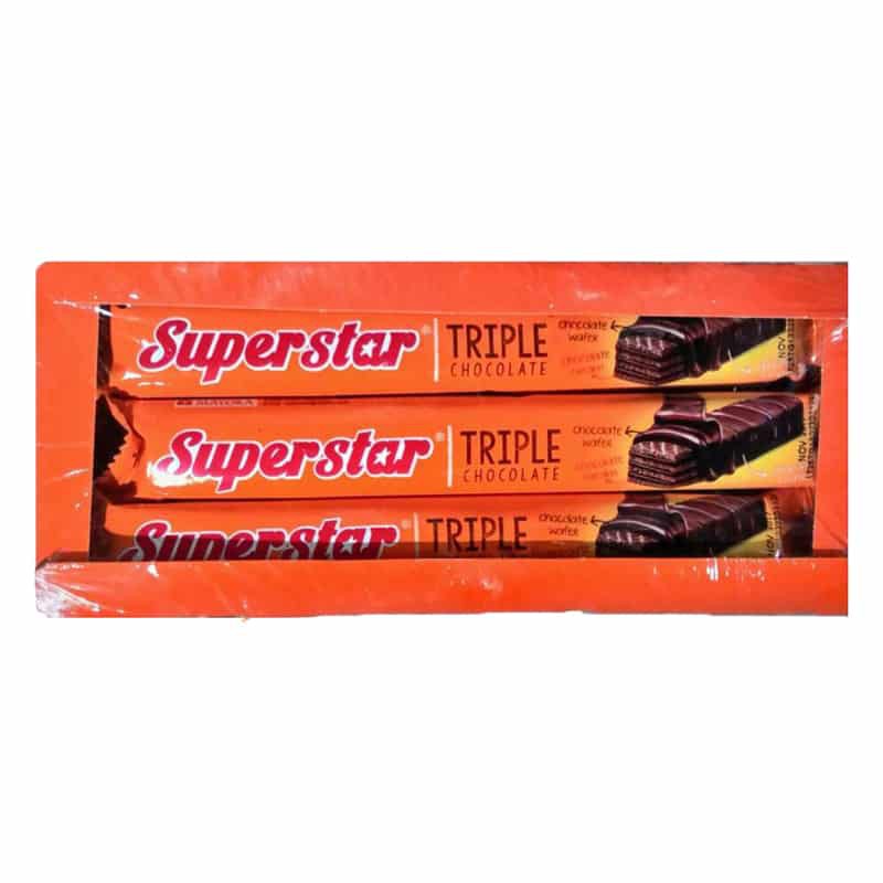 

Superstar wafer triple chocolate isi 6pcs