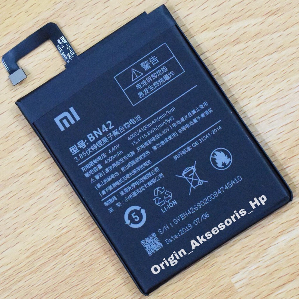 Baterai Xiaomi Redmi 4 BN42 Original Batre Hp Xiaomi BN 42