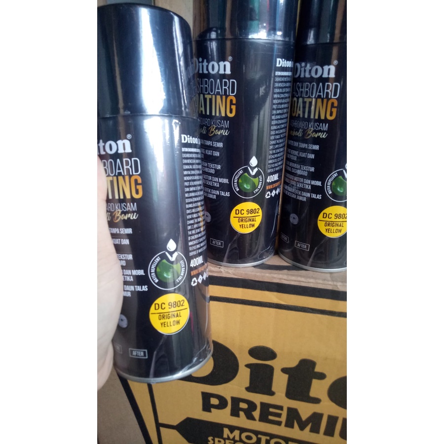 diton premium dashboard coating original yellow 9802 dasbor coating kuning 9802 400ml 400cc