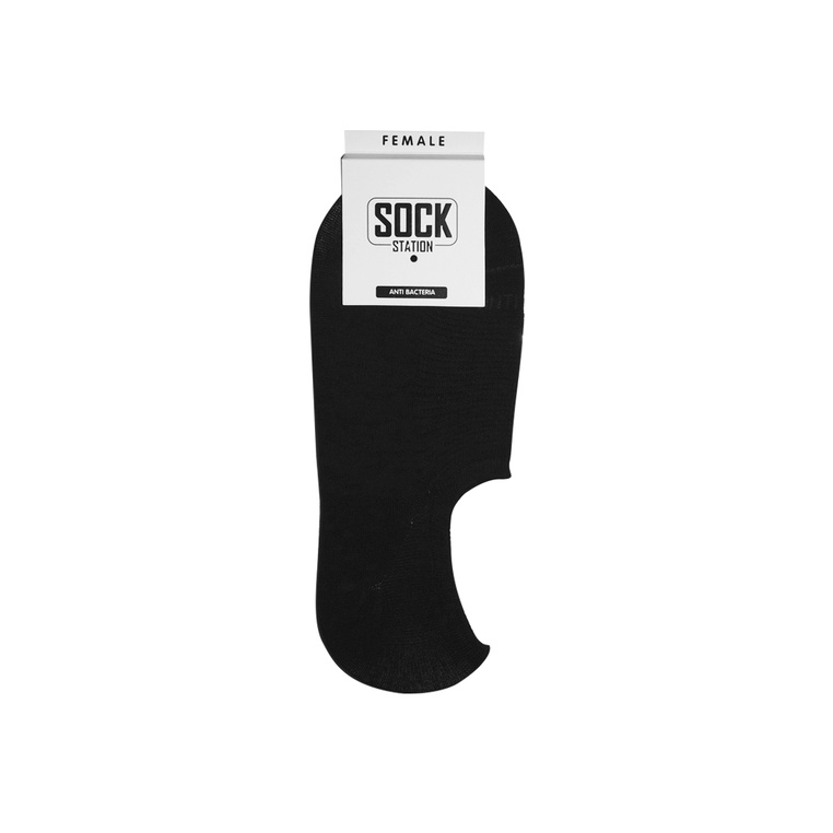 MUNDO SOCK STATION Women Casual Hidden Sock - Kaos Kaki Wanita Invisible No Show-Hitam (NEW)