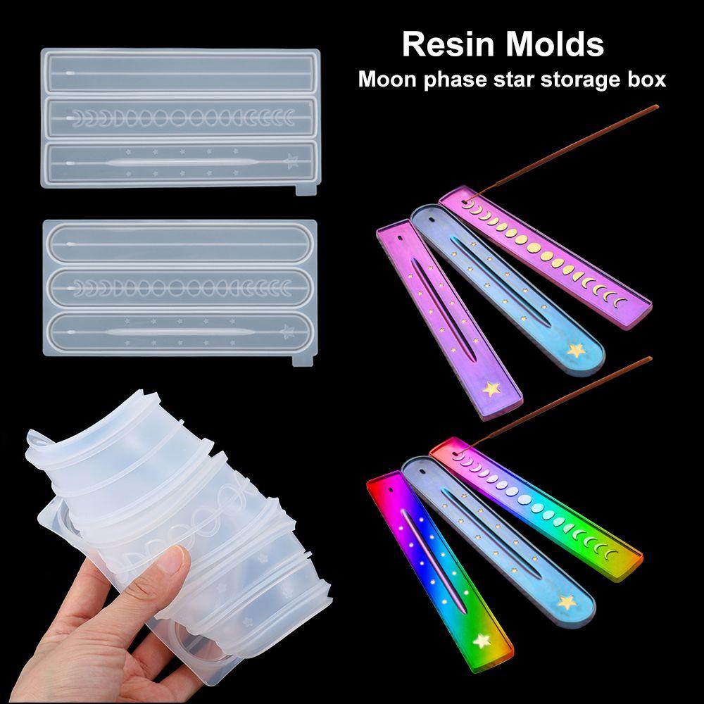 Solighter Cetakan Resin Bintang Kristal Epoxy Dupa Stik Holder Membuat Perhiasan Cetakan Silicone Mould Untuk Resin