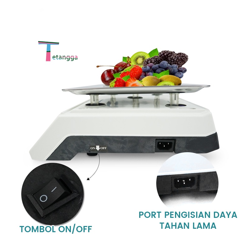 Timbangan Buah 40 Kg / Ccomputing Scale 40 Kg Double Display Digital Computing Scale