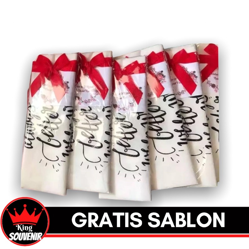 

Suovrnir Pernikahan/ Free Sablon & Packing/ F 20×25