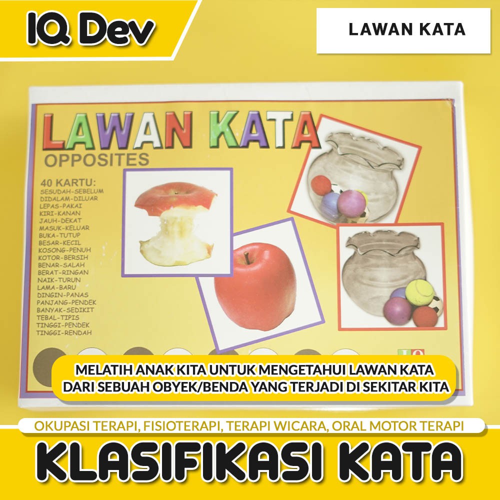 MAINAN ANAK EDUKATIF - BELAJAR LAWAN KATA - MEREK IQ DEV ORIGINAL