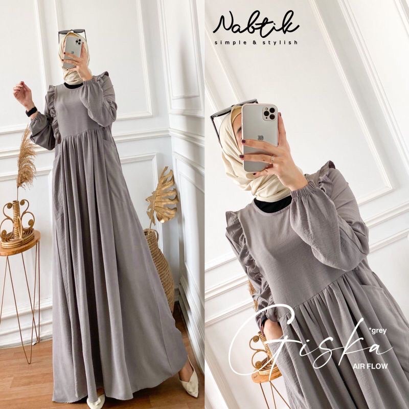 𝐏𝐆𝐌𝐓 •  GISKA DRESS CRINKLE AIRFLOW GAMIS WANITA