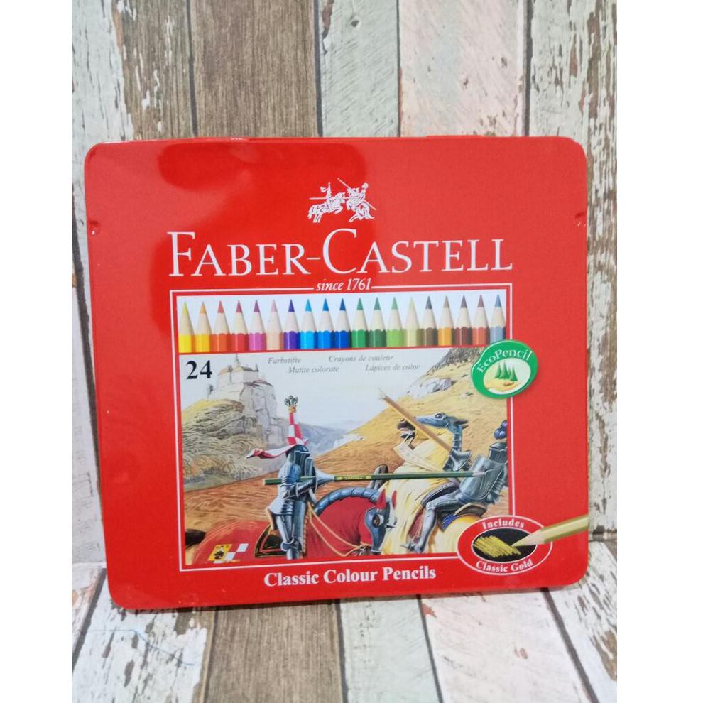 

Pensil Warna Faber 24 Tin Case classic Kaleng (KODE 35)