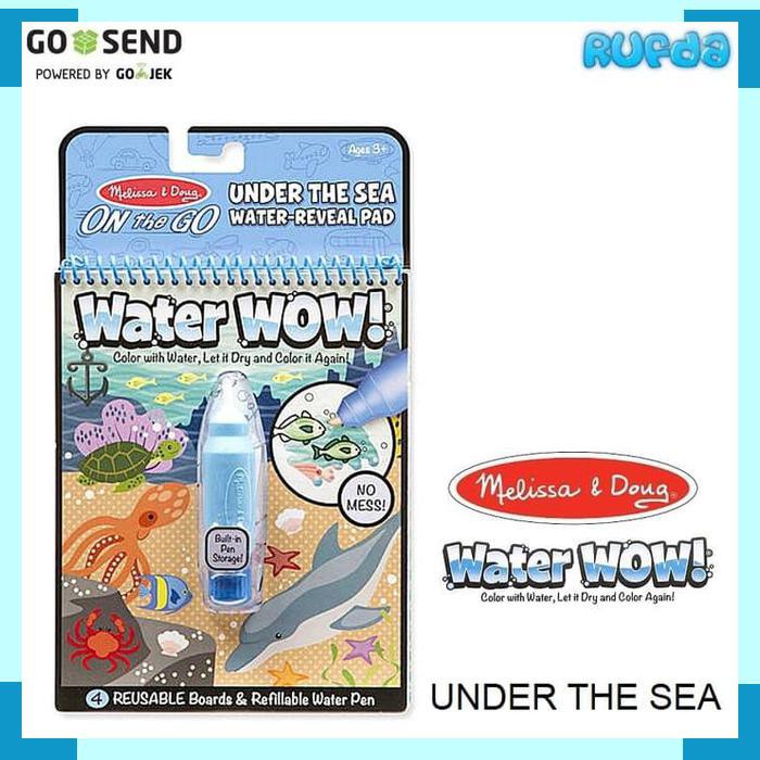 Under The Sea - Melissa &amp- Doug Water Wow Mainan Edukasi