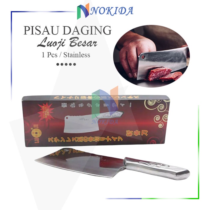 Nokida Pisau Daging Super Tajam Luoji / Pisau Dapur Besar Peso Serbaguna / Pisau Tajam / Pisau Dapur