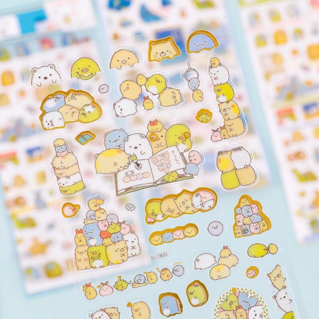 

Stiker Sumikko Gurashi transaparan bening kilap foil metalik Sticker San-X sanrio corner bio