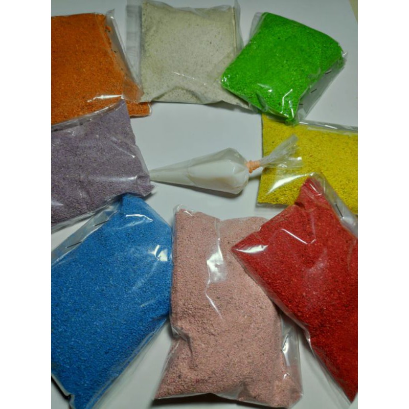 paketan pasir warna warni (8 warna)