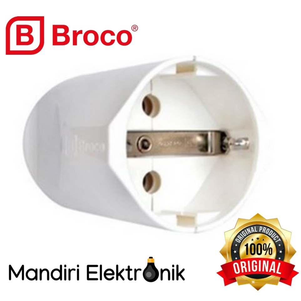 Kontra Steker Arde Broco Putih 13410 Steker Female SNI