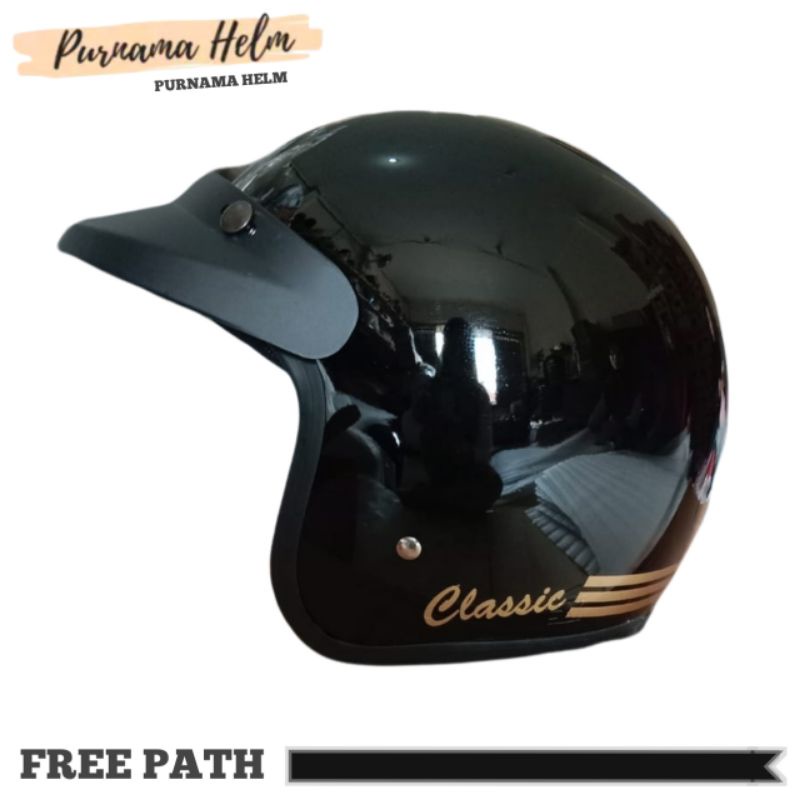 HELM BOGO CLASSIC RETRO FREE PATH PENDEK SAJA TANPA KACA